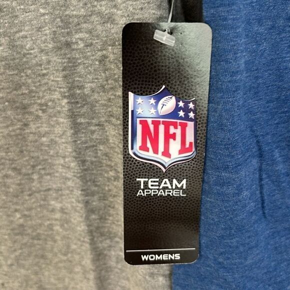 NWT Seattle Seahawks NFL Team Apparel 3/4 Sleeve Gray Lace Up T-Shirt Size XS - Picture 4 of 11